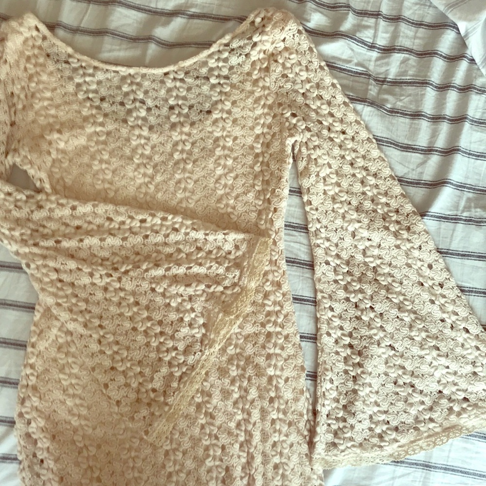 GORGEOUS lace/crochet Free People dress
